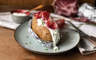 Patate al cartoccio con Coppa di Parma